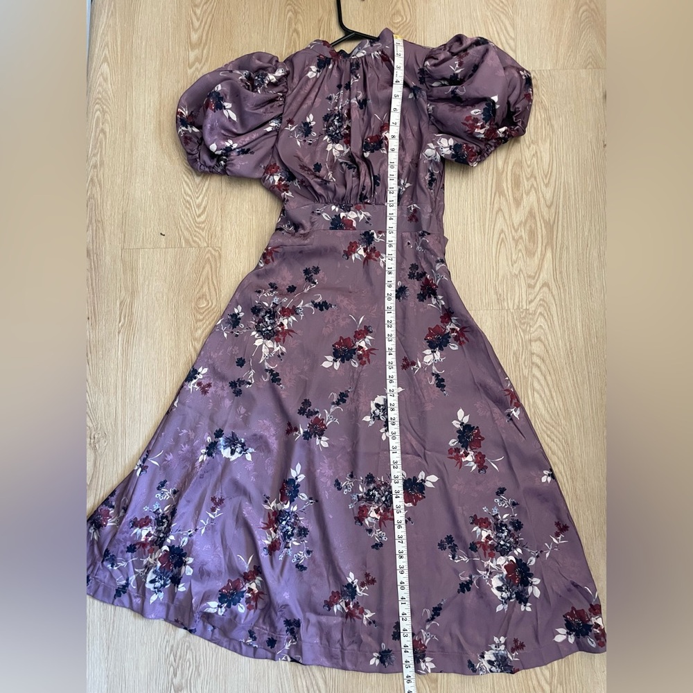 Floral Regencycore Puff Sleeve Midi Dress S RW&CO - Picture 12 of 17